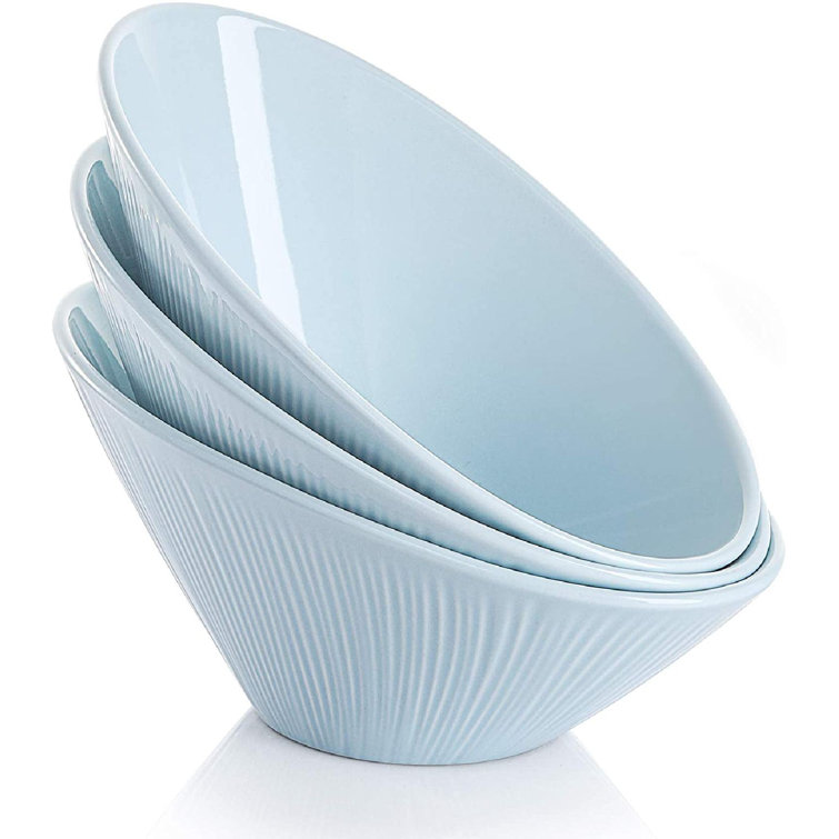 Rosecliff Heights Ceramic Salad Bowls, 26 OZ Angled Serving Bowl Set
